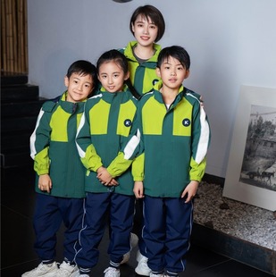园服冲锋衣 果绿色冲锋衣校服 纪德莱克冲锋衣校园服K 8024款