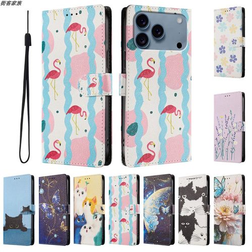 适用于传音Tecon Note 7 Lite/X656/Camon 16S/CD7/KD7 手机套可爱彩绘保护套翻盖皮套防摔软硅胶壳插卡支架