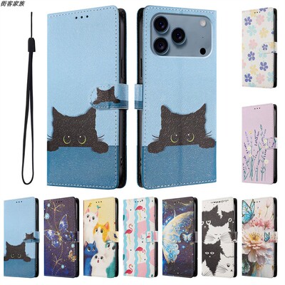 适用于红米Redmi Note 15/7A/7/6A/6 Pro Plus+ 5G手机套卡通彩绘保护套翻盖皮套防摔软硅胶外壳插卡支架超薄