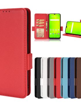 适用于Cricket Icon3手机壳硅胶全包防摔翻盖式插卡保护皮套纯色