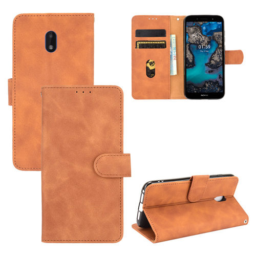 适用于诺基亚c1 plus手机壳NOKIA C1plus保护套双面全包插卡支架