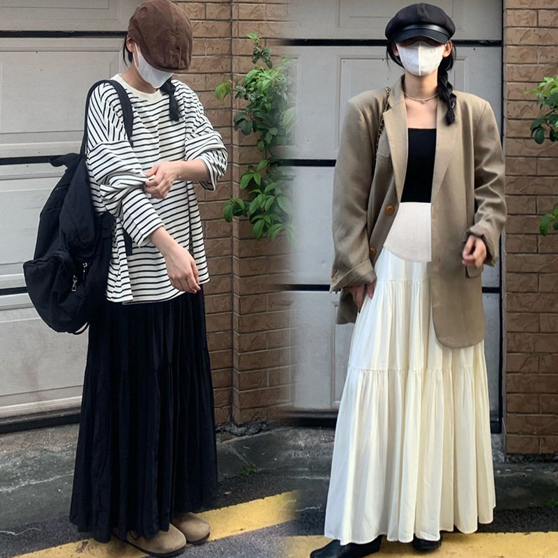 孕妇半身裙2025春装新款韩版甜美气质宽松显瘦百搭托腹蛋糕长裙