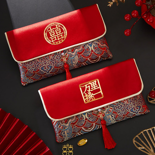 结婚万元红包2025新款高档见面礼专用改口费大号万里挑一喜包一对