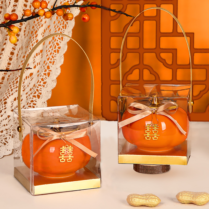 创意柿柿如意结婚喜糖罐