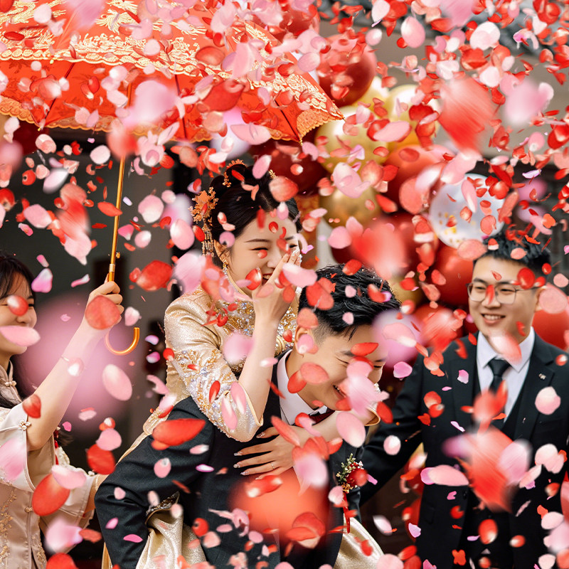 2026新款花瓣雨羽毛结婚礼炮图片