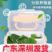 蚕宝宝分层养殖盒透气屋子养蚕盒子科普学生养蚕桑叶蚕别墅套餐