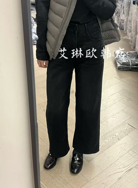 10.18~卡蔓enxi韩标2889Z秋冬小个子九分磨毛加绒直筒法棍牛仔裤