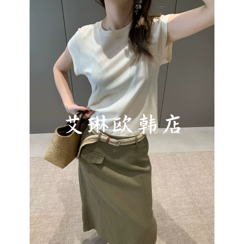 卡蔓OQQOMM596夏款修身短袖T恤女