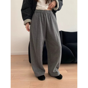 福利miluroom sicily米鹿18531冬松紧腰奥羊绒新羊绒卫裤加绒女