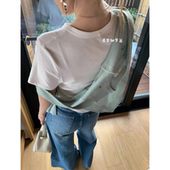 显瘦竹节棉纯色短袖 修身 T恤打底上衣女 款 卡蔓浅之夏QZX11200春季