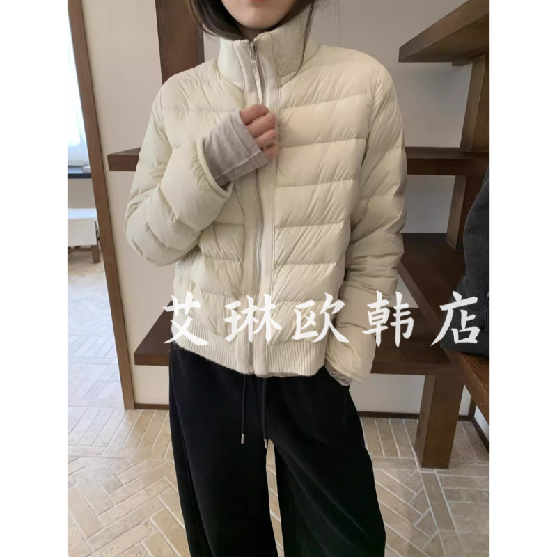 5937短款绗缝90白鸭绒羽绒服外套