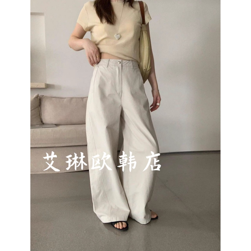 浅之夏10823春款休闲裤弯刀裤女