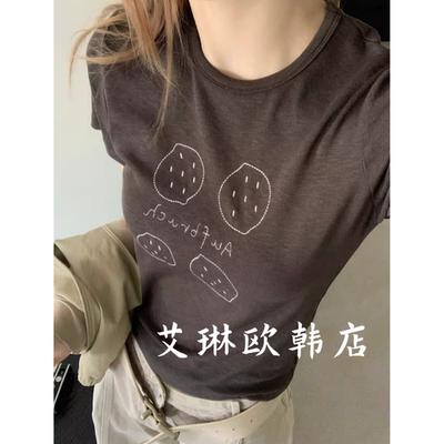 enxi21312春款短袖T恤上衣女