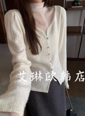 10.14~X.XIU新袖89778秋冬网纱拼接半高领磨毛蕾丝打底衫上衣女