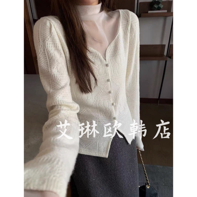 89778网纱拼接半高领磨毛蕾丝衫