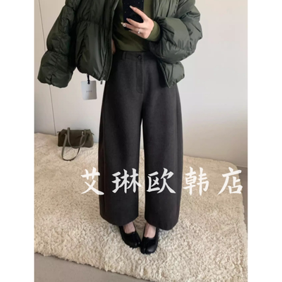 20601后松紧腰加绒休闲裤发财裤