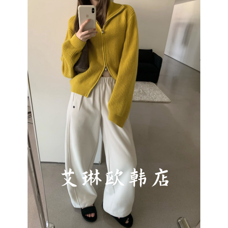 MM377冬款休闲加绒卫裤女加厚