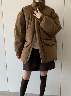 福利浅之夏QZX807冬装新款韩系立领宽松休闲90白鸭绒羽绒服外套女