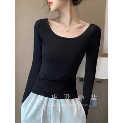 12.7~3344/3345冬欧货圆领修身弹力兰精莫代尔自发热保暖内衣