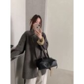 新款 10.23 017冬季 气质百搭系带收腰羊毛双色双面羊绒大衣外套女