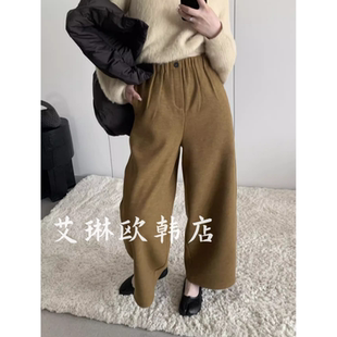 女百搭奶奶裤 加绒加厚直筒九分羊毛休闲裤 卡蔓韩标MM313冬季 11.2