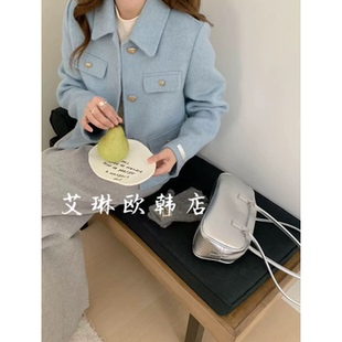 福利5525新款 小香风爱心扣100澳洲超细羊毛双面羊绒大衣外套