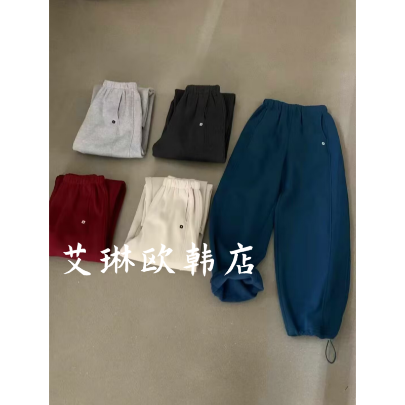 MM377冬款休闲加绒卫裤女加厚