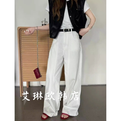 TOP77611春款牛仔裤休闲阔腿裤女