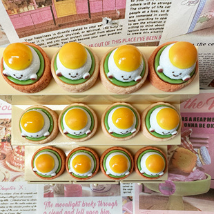 DIY高定卡通立体微缩超火萌萌JC香橙塔挂件摆件娃屋拍摄道具车饰