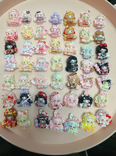 DIY定制立体微缩厚卡变装KT奶油胶发饰手工配饰钥匙扣冰箱贴摆台