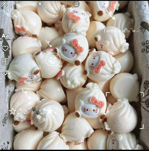 DIY高定仿真微缩立体食玩KT JC包子娃屋道具摆件挂件冰箱贴车饰