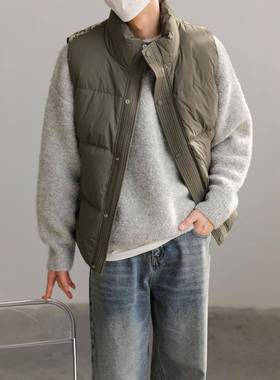 ZPZ冬季坎肩宽松加厚轻薄保暖羽绒服背心 男外套立领无袖羽绒马甲