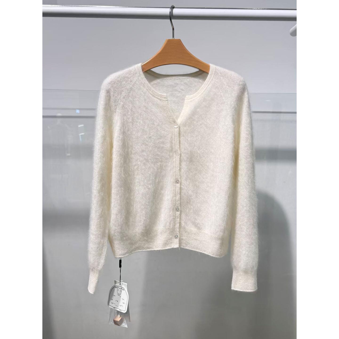 商场同款正品速发2025秋冬新款拉毛绒感羊绒衫针织开衫女3803