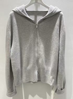 2025秋装新款商场同款正品速发拉链连帽羊毛针织开衫女132381