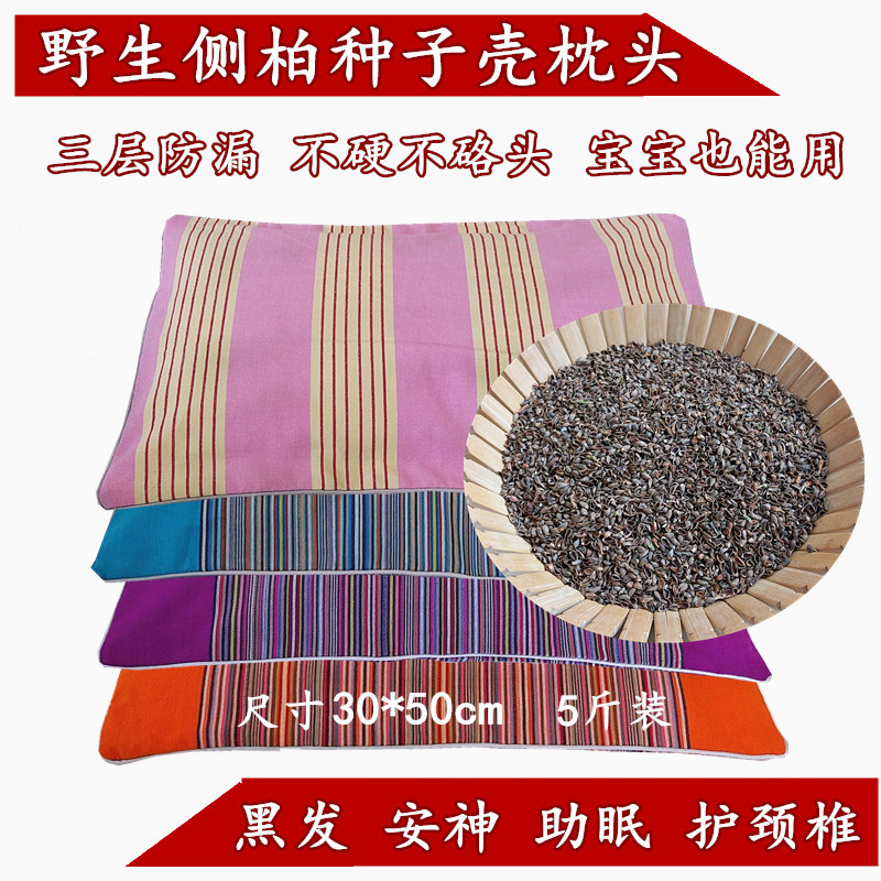 柏壳枕头乌发变黑柏子壳籽侧柏籽枕头多梦安神枕芯失眠助眠旗舰店