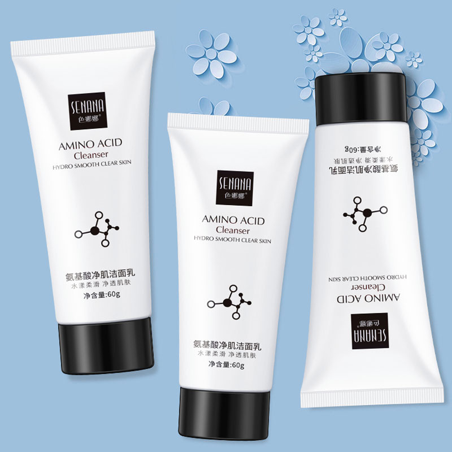 色娜娜氨基酸净肌洁面乳60g发5支