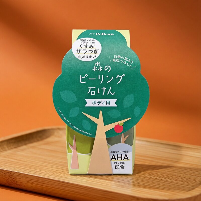 日本委托代买Pelican森林去角质磨砂身体香皂光滑肌肤清洁100g