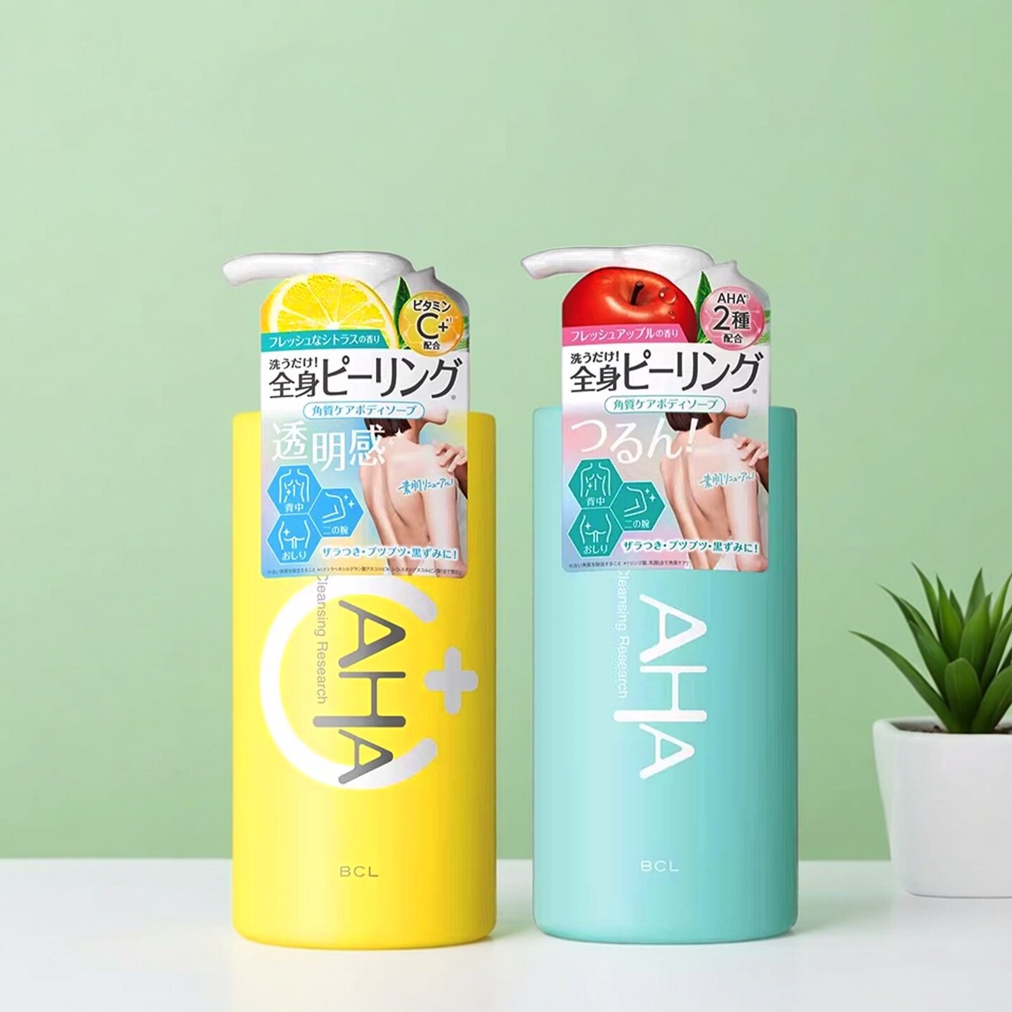 日本委托代买BCL AHA果酸沐浴露背部清洁保湿肌肤顺滑沐浴乳