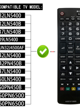 适用LG电视机遥控器AKB73715603 universal model英文版