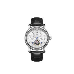 上海手表42毫米露摆系列镂空飞轮透底夜光男士 自动机械腕表924