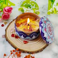 Dried flower scented candles for home living room incense to aid sleep and calm the mind, bedroom candles, gift boxes, ornaments, wedding souvenirs thumbnail 2