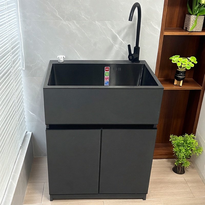 阳台太空铝不锈钢洗衣池户外台盆洗手池洗手盆一体洗手台庭院水槽