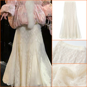 高端冬季 NY036 百搭蕾丝拼接加绒半裙女 新款 国风气质裙子新中式