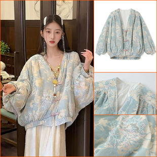 羽绒服女装 宽松外套珠绣单排扣高端冬季 NY030 百搭新款 国风新中式