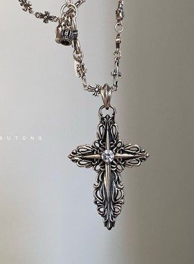 925纯银十字架项链男女潮流