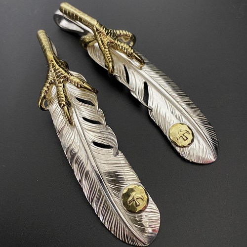 纯银羽毛飞鹰吊坠手工制作