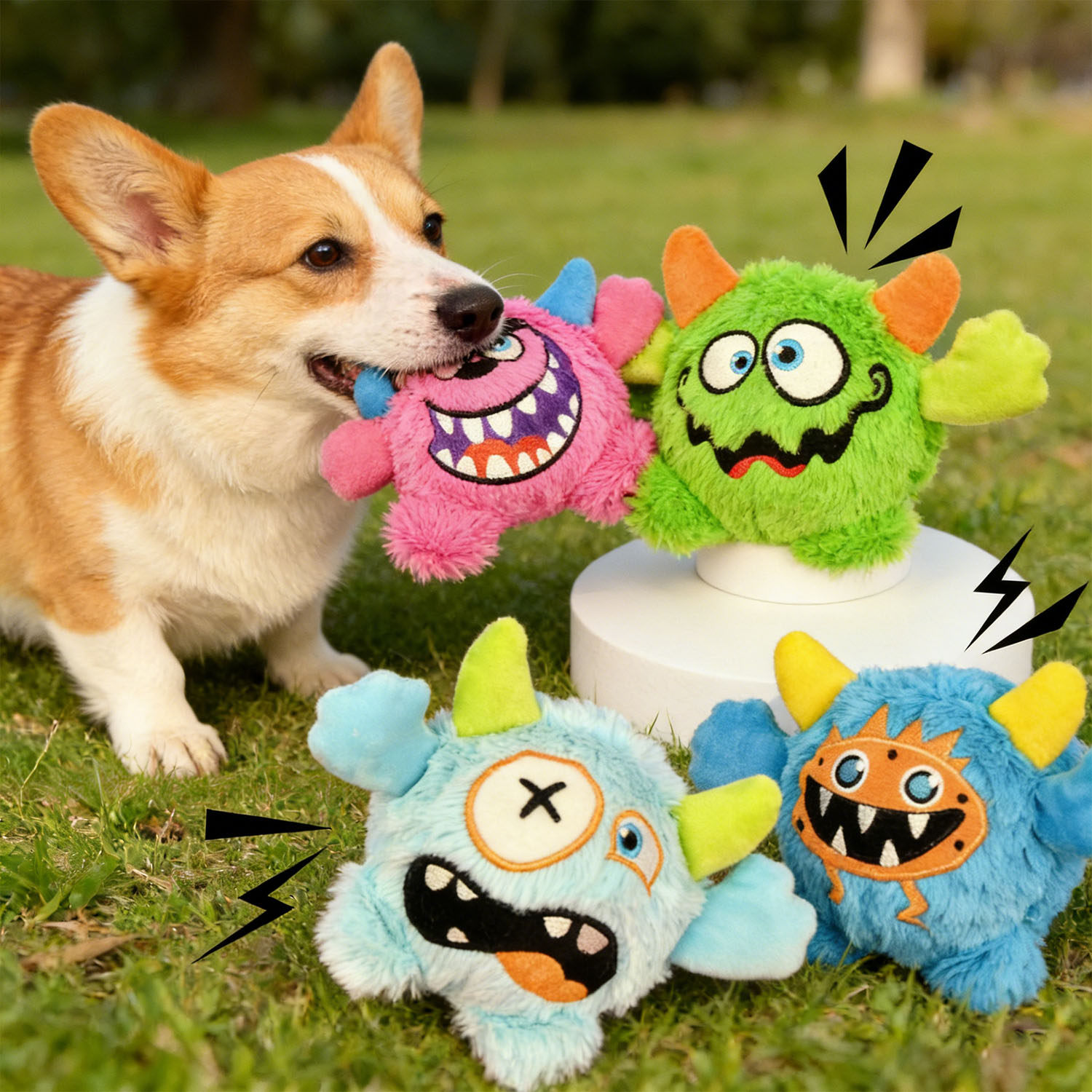 狗狗毛绒发声玩具怪兽造型宠物互动解闷磨牙耐咬球发泄玩偶陪睡觉,宠物/宠物食品及用品,发声玩具,淘宝优惠券,粉丝福利购,淘宝优惠卷