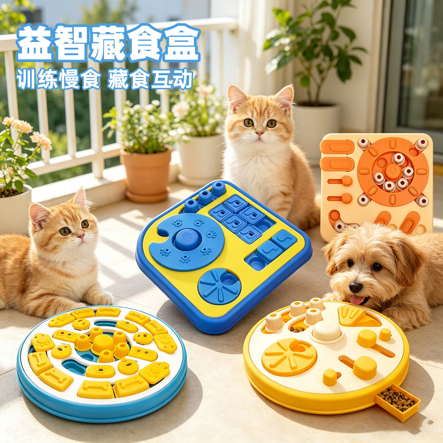 小狗狗益智玩具互动训练慢食碗陪玩漏食球嗅闻猫咪解闷宠物喂食盘