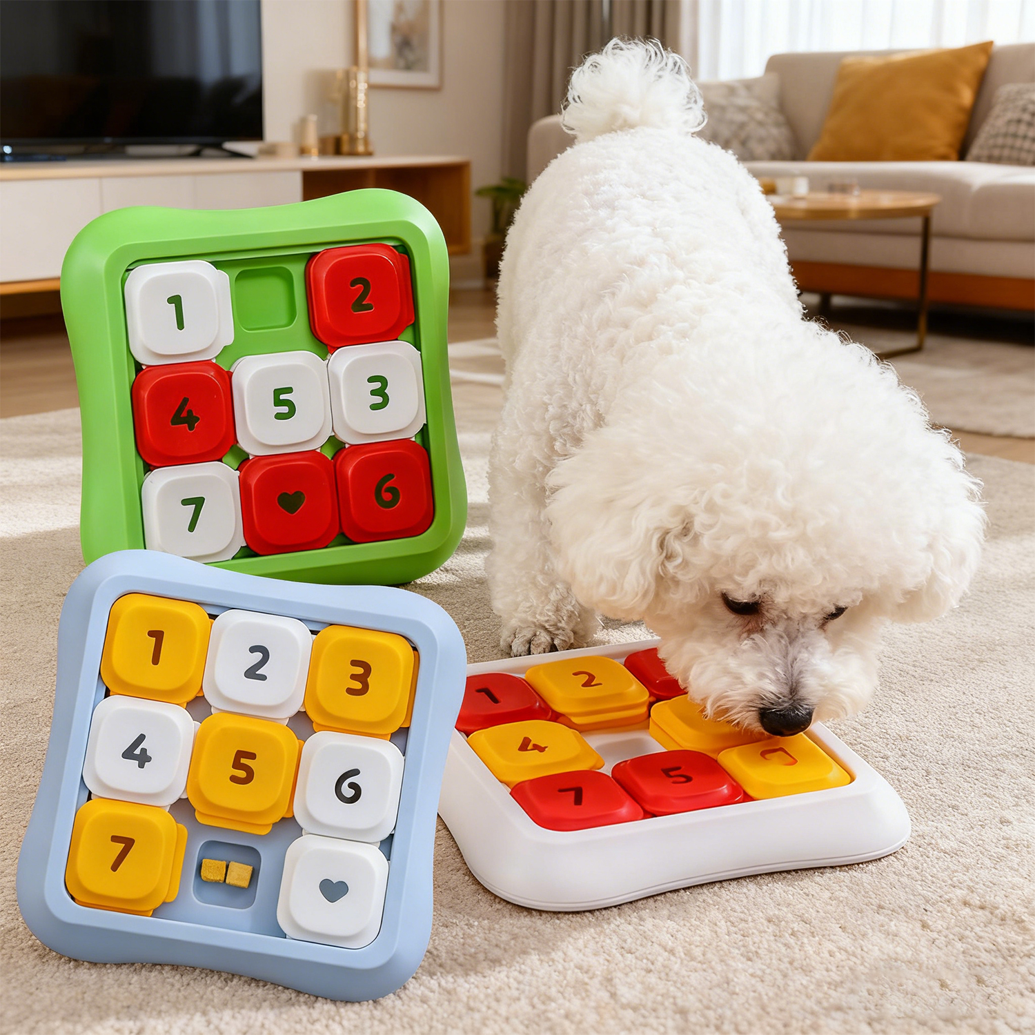 宠物漏食华容道益智玩具解闷慢食