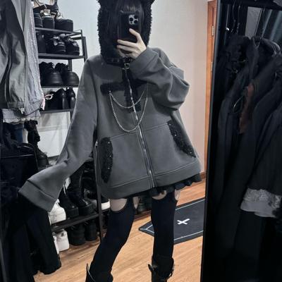 禁法之锁重金属感十字架卫衣